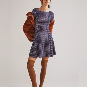 Anthropologie A-Line Dress Skater Jacquard Very Flattering XL NEW WITH TAGS